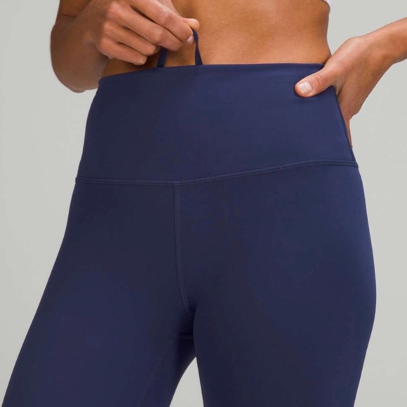New Lululemon Wunder Train High Rise Crop 23" - Night Sea - Size 6 - Picture 3 of 7